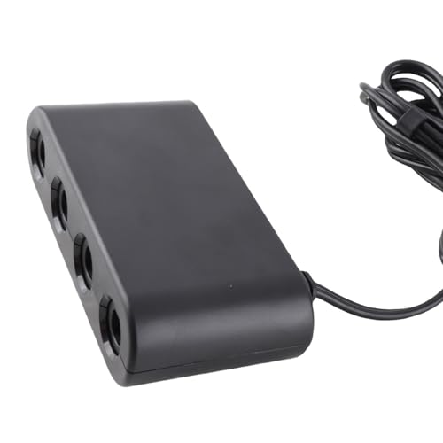 Generic GC-Controller-Adapter, 4-Port-Hub für und PC-Gaming-Multiplayer mit Vibration, Plug-and-Play-Setup, Kompaktes Design