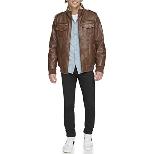 Image of Levi's Men's Vintage Deer Faux Leather Aviator Bomber (Standard and Big & Tall)