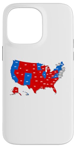 Hülle für iPhone 14 Pro Max USA Map Election 2024 results election 47th president states