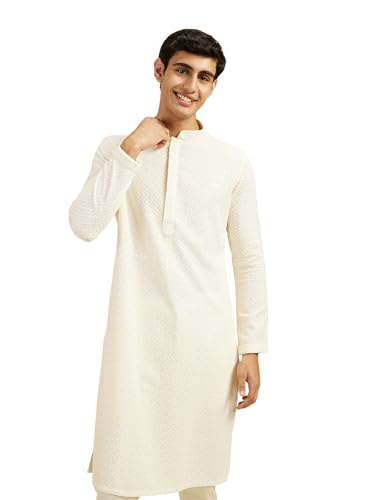 Image of DIWAS BY MANYAVAR Men's Viscose Embroidered|Sequined Kurta (1pc)