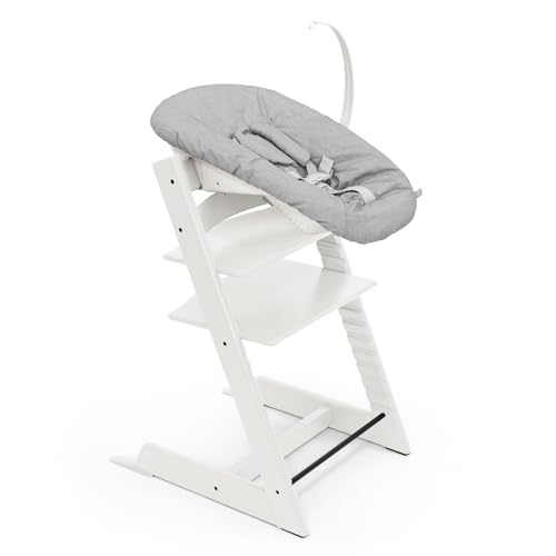 Stokke Tripp Trapp Chair (White) + Tripp Trapp Newborn Set