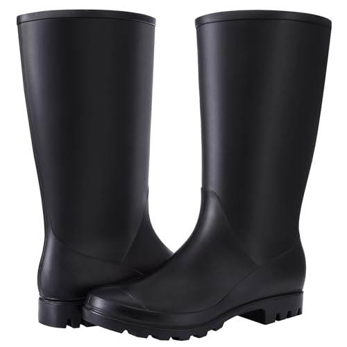 Asgard Women’s Tall Rain Boots Waterproof Knee High Rainboots Rubber Garden Boots2