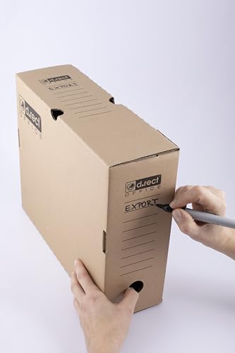 D.RECT Archivbox 1100 ZIP A4 100mm, 4 Stück, Braun – Ansicht 6