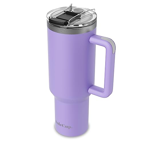 SoleCup. 40oz Travel Mug with Handle, Lid and Two Straws, Drinks Stay Hot for 8 Hours, Cold for 24 Hours - Image 2