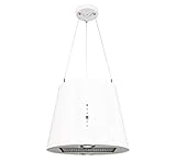 Dunstabzugshaube Inselhaube F.BAYER ODY IL40W ECO 40cm Weiß Dunstabzug 700m³/h EEK B LED Umluft