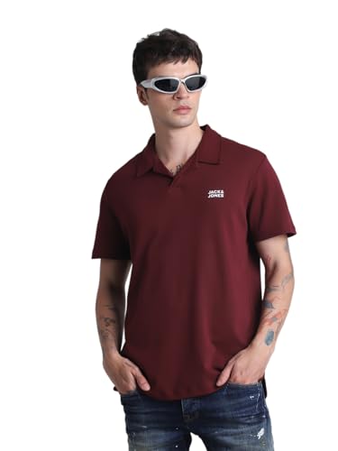 Image of Jack & Jones Polo Collar Slim Fit Pure Cotton T-Shirt