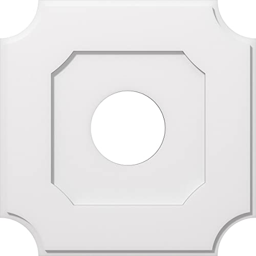 Image of Ekena Millwork CMP24LE-07000 Locke Architectural Grade PVC Contemporary Urethane Ceiling Medallions 24 inchOD x 7 inchID x 14 1 /4 inchC x 1 inchP