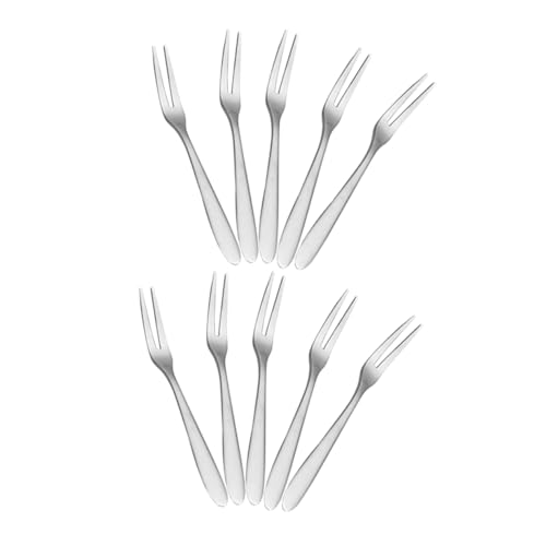 AUTSUPPL 12pcs Fruit Fork Hotel Supplies Dessert Hat Mat Anti-slip Jar Cap Lid Decor Hotel Supplies Tableware Seamless Bra Simple Slipper Rack Lid Pot Lid 304 Silver