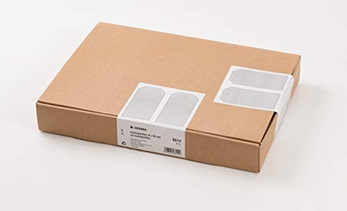 HERMA 6014 Anhängezettel klein, 1000 Stück, 45 x 90 mm, Geschenkanhänger zum Beschriften, Hängeetiketten aus Karton, blanko Papieranhänger Etiketten Anhänger mit Öse, braun