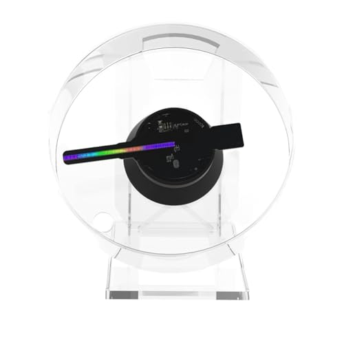 Projecteur holographique 3D de bureau ventilateur publicitaire DELURA avec musique