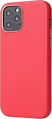 Housse de protection en cuir rouge raffiné pour iPhone 13 Mini