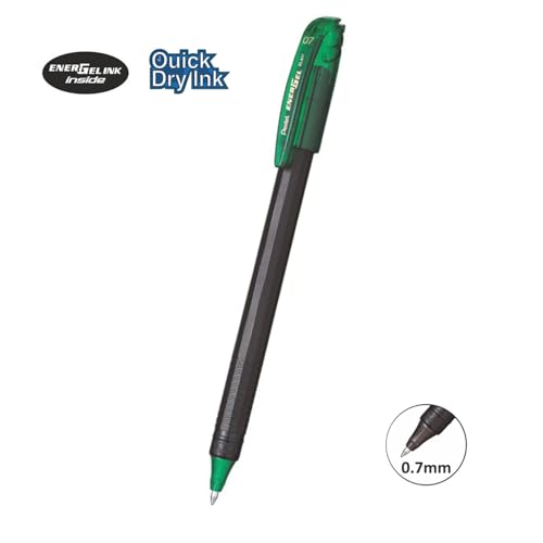 Bolígrafo Roller Gel Pentel EnerGel BL-417 verde 0.7mm pack 5 miniatura 2