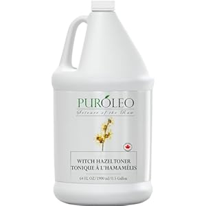 PUROLEO Witch Hazel Toner 64 Fl Oz/1900 ML (Packed in Canada)