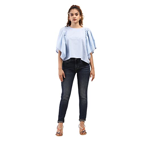 Image of Levi's Women's Striped Ruffles Regular Top