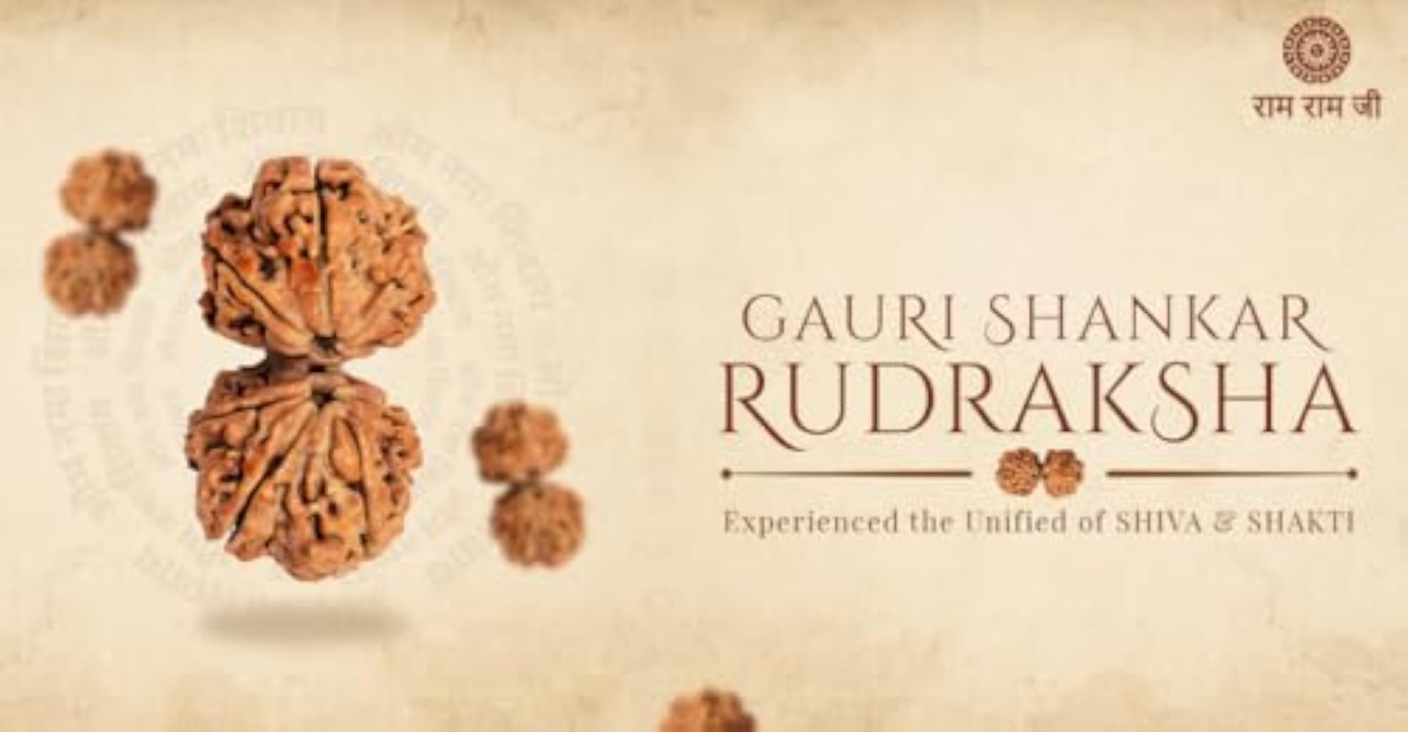 Gauri Shankar Rudraksha Mala, Dark Brown Original