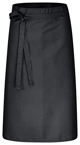 Tablier de qualité supérieure DESERMO - 100 cm x 80 cm (L x l) - Pour homme et femme - Mélange innovant de coton et polyester - Grand choix de couleurs - 220 g/m² - Noir Cover