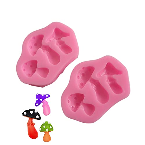 Resin 3D Mushroom Shaped Silicone Mold for DIY Desserts Crystal Jelly Shots Ice Cube Handmade Ice Cream Gum Paste Cupcake