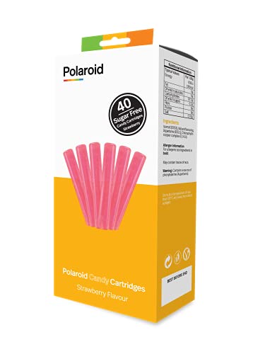 Polaroid 3D Box of 40 Polaroid Sugar-Free Strawberry Flavour Candy Cartridges For Use With The Polaroid CandyPlay 3D Pen