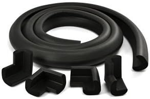GOLDBALL Large Size Black Table Edge Soft Guard with 4 Corners with Cosmos Fastening Strap