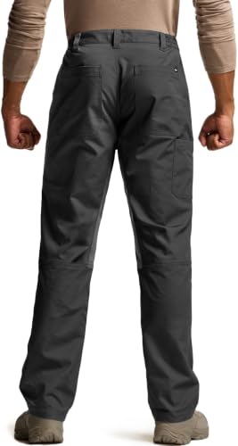Image of CQR Men's Quick Dry Work Pants, Water Resistant Outdoor Tactical Pants, Lightweight Stretch Cargo Hiking Pants