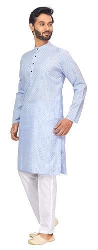 Image of Studio Shringaar Men's Cotton Relaxed Fit Straight Kurta