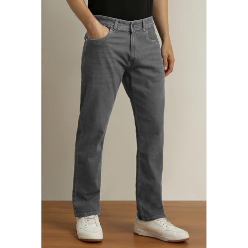 Image of Peter England Men's Regular Fit Denim Jeans for Daily Casual Wear