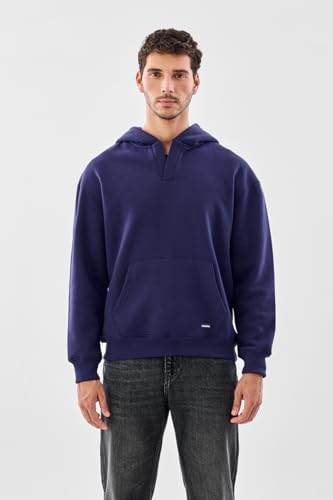 Image of SNITCH Men Casual Hoodie| Oversized Fit Hooded Neckline with Graphic Print & Long Sleeve| Soft Cotton-Polyester Blend for Daily Winter Wear & Streetwear