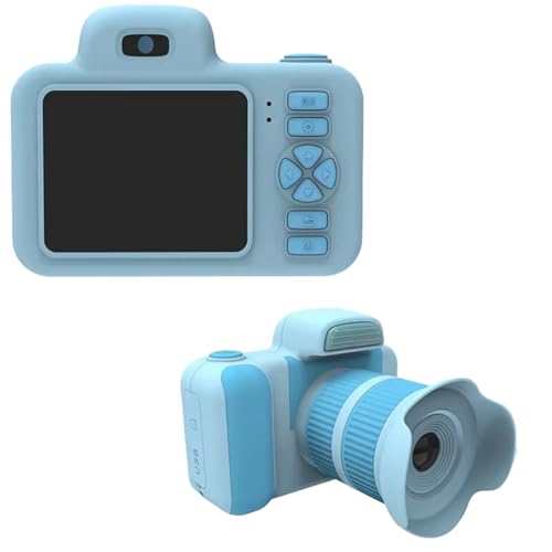 MQODLFP Cámara digital 1080P con flash para fotos y vídeo, cámara de 2.0 pulgadas con zoom digital para niños, color azul