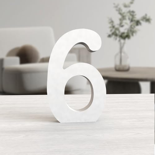 MeteoraPrime - Letras de madera blanca de 6 pulgadas, letras de madera sin acabar, para decoración de pared, letras de pie decorativas, grandes letras para decoración de pared, proyectos de fiesta en