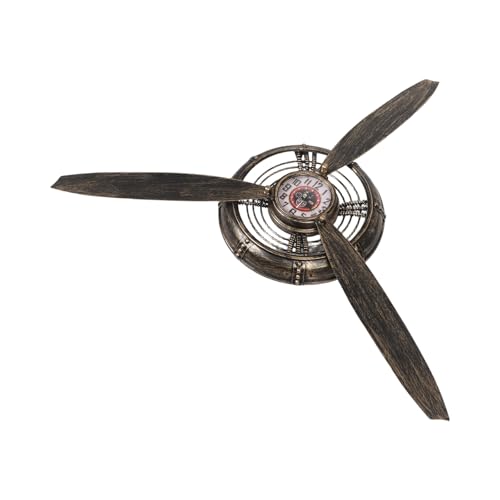 Horloge murale hélice avion en métal de qualité supérieure et mouvement mécanique robuste