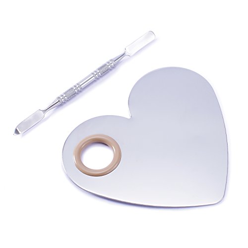 Your Choice NEW Heart Shape Makeup Palette Spatula Fashion Stainless Steel Pallet Makeup Artist Tools for Blending Cosmetic Foundation Shades Kit