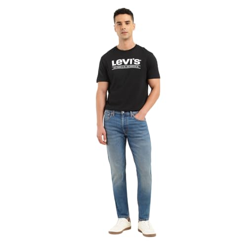 Image of Levi's Men's 512 Mid Rise Fitted Jeans Indigo