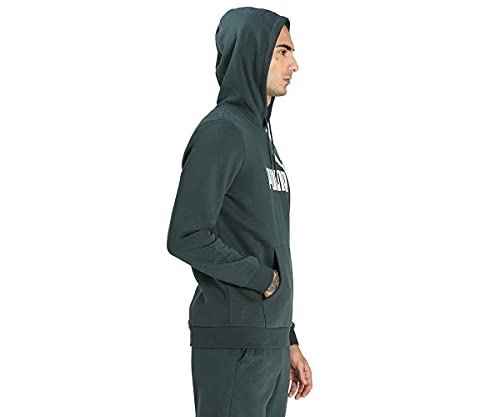 Image of Puma Cotton Men Ess Big Logo Hooded Neck Hoodie Fl (S) Mineral