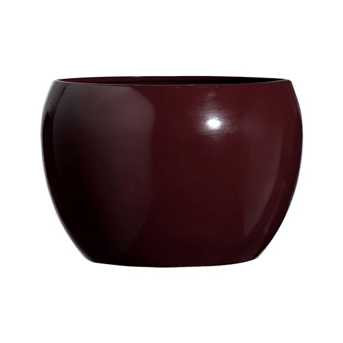 Image of Sunshine Elegant Matte Finished Brown Tabletop Flower Pot Planter | Metal Plant Pot for Indoor Succulent Plants, Living Room, Home Decor, Office, Restaurant