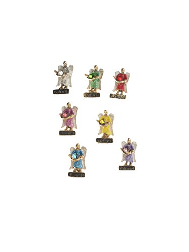 Set de Estatuas Mini Angelitos de México 7 Arcángeles 2.5 cm