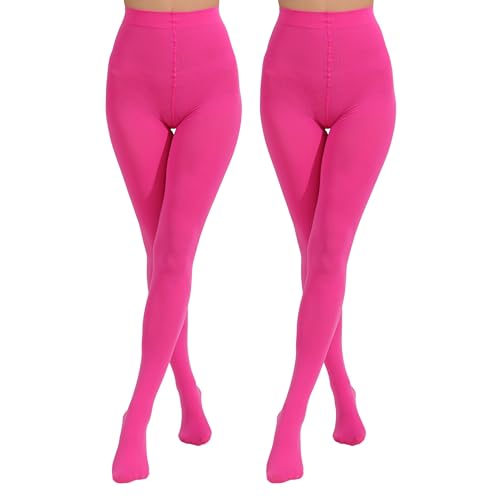 Image of Paralinda 2 Pairs Women's Solid Color Tights 80D, Soft Opaque Microfiber Tights