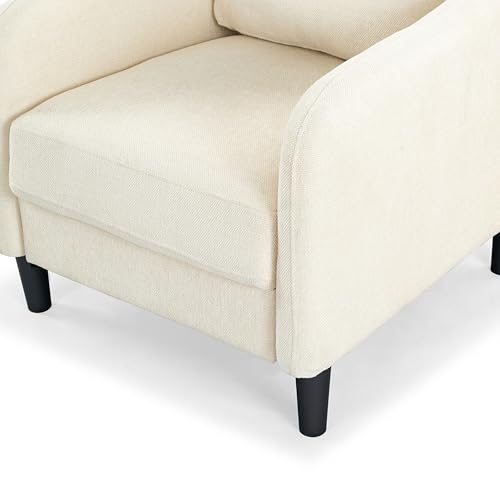 Sillón plegable crema de madera miniatura 4