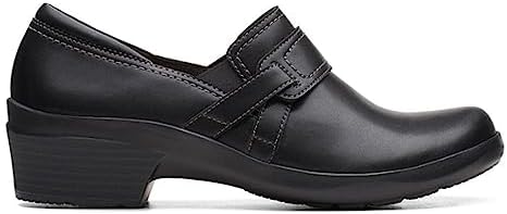 Clarks Women's Angie Poppy Mule, Black Leather, 8 | Image 1