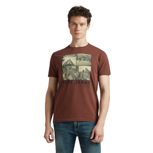 Image of Pepe Jeans Men T-Shirt|Cotton|Slim Fit