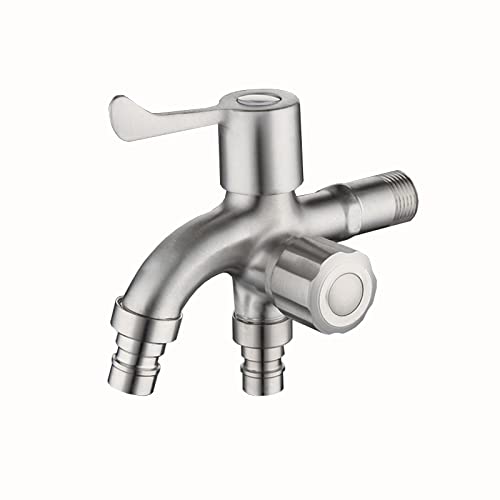 Robinet de cuisine multifonction en acier inoxydable avec double sortie d'eau