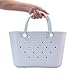 XUEMEIZI Strandbeutel Leopard gedruckt Eva Korb groß nach Spülen mit Wasserkapazität Sommer Eva Beach Bag Totes for Frauen (Color : White)