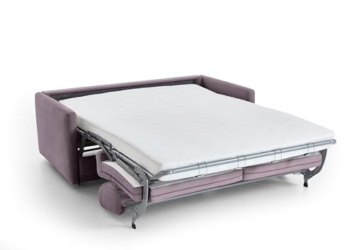 ATLANTIC home collection Schlafsofa Limone, hochwertig gepolstert, Flieder, Dauerschläfer mit 140/200 Liegefläche, 193x93x90 cm (BxTxH)