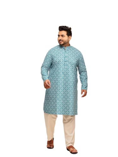 Kurta homme à motif floral avec son pyjama blanc pour vos célébrations d'été