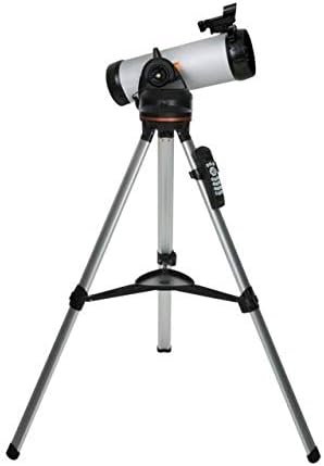 Celestron 114LCM Telescope fully assembled on tripod