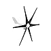 400W 6 Ostrze Wind Turbine Turbine, wentylator gospodarstwa domowego, elektryczność, wentylator, 24 V 48V Wind Turbine Windmill dla ogrodu domowego - Czarny 24 V/48V,48v