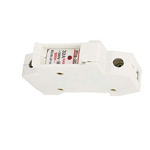 Aexit RT18-32X Single Circuit Breakers Pole 10x38mm AC 500V/380V 32A Cylindrical Miniature Circuit Breakers Fuse Holder