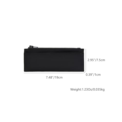 Image of Pencil Pouch for Teens School Office Supplies Pencil Case Cosmetic Bag Zipper (Black)