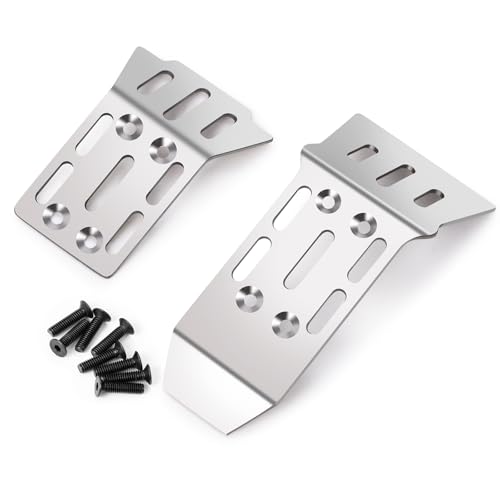 BRKRC Stainless Steel RC Chassis Guard Skid Plate Axle Protector for 1/18 Arrma Granite Grom Typhon...