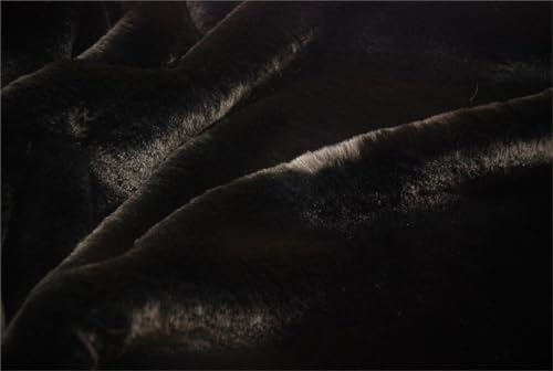 Tissu en fausse fourrure noire anti-peluche 5m pour loisirs créatifs impeccables