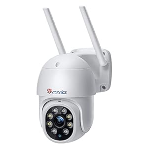 CCTV Camera Outdoor met Kleur Nachtzicht, Ctronics 1080 P PTZ Digitale Zoom Wifi Bewakingscamera Surveillance IP Camera…